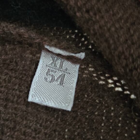 Ermenegildo Zegna Wool Sweater Size XL/54 Full 2-Way Zip Brown Mock Collar Italy - Picture 5 of 14